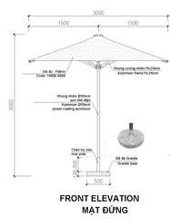  Dù Che Nắng Nhôm Aluna 
