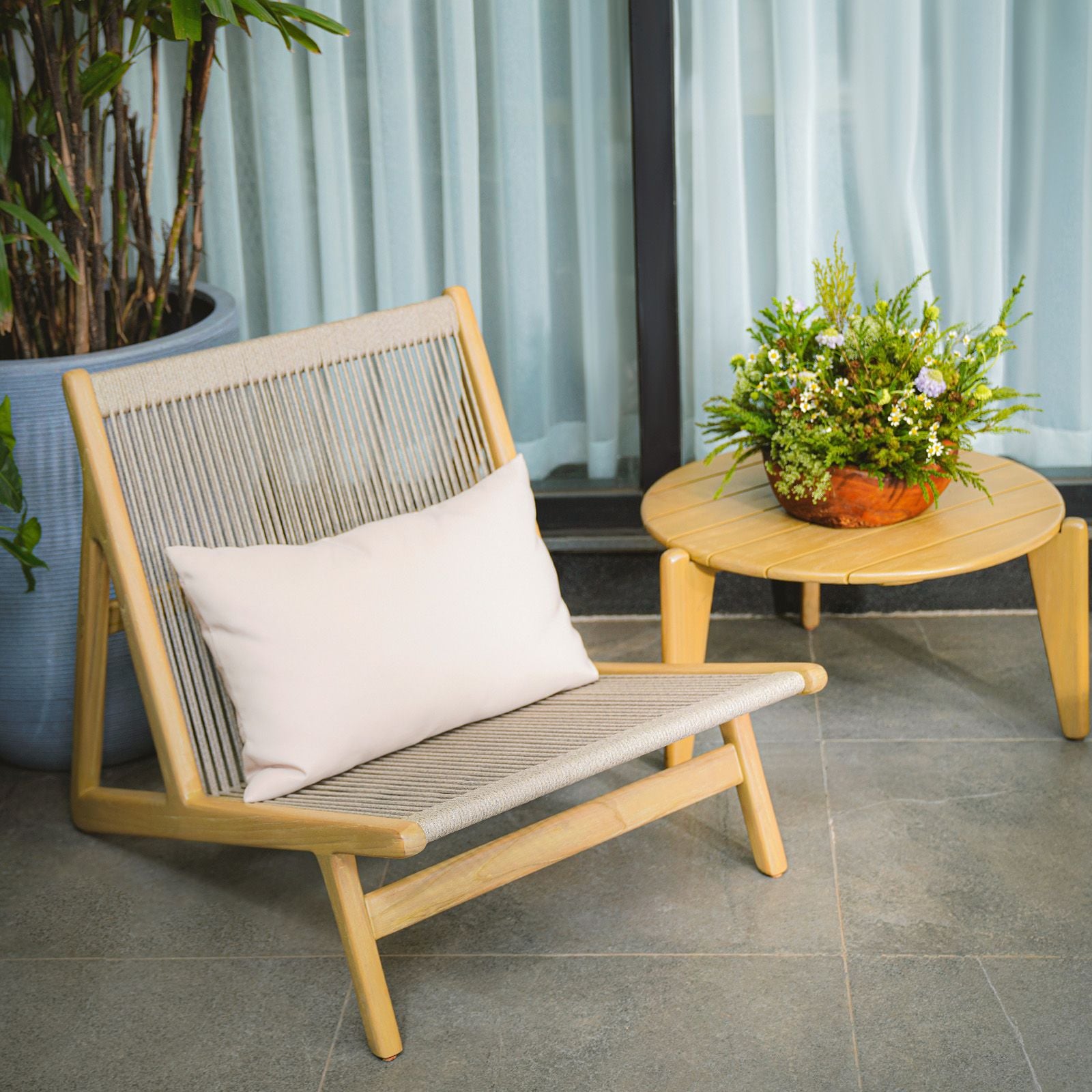  Ghế Thư Giãn Dây Thừng Teak Ezra 