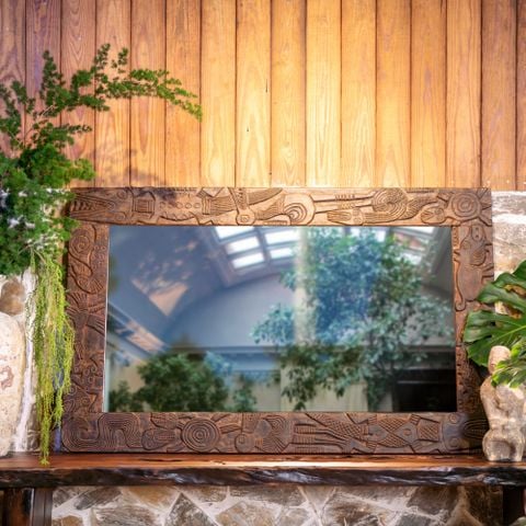 Gương Chữ Nhật Gỗ Antique