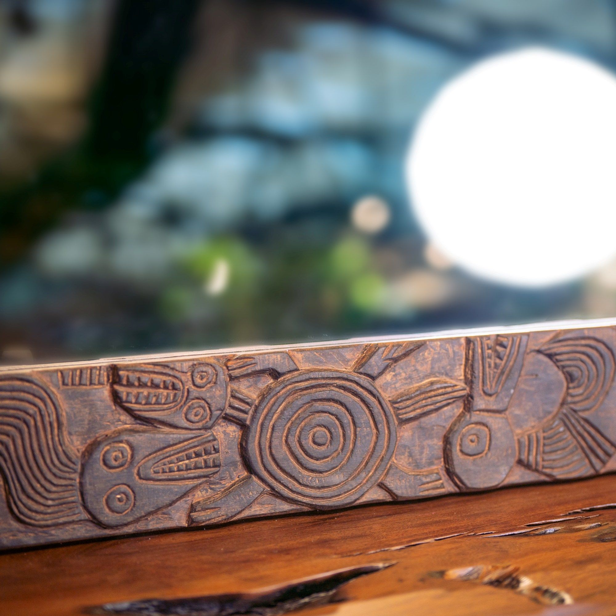  Gương Chữ Nhật Gỗ Antique 