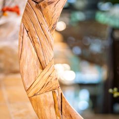  Gương tròn Gỗ Lũa Reborn Wood Driftwood Jungle 24AX3 D1M -  Walnut 