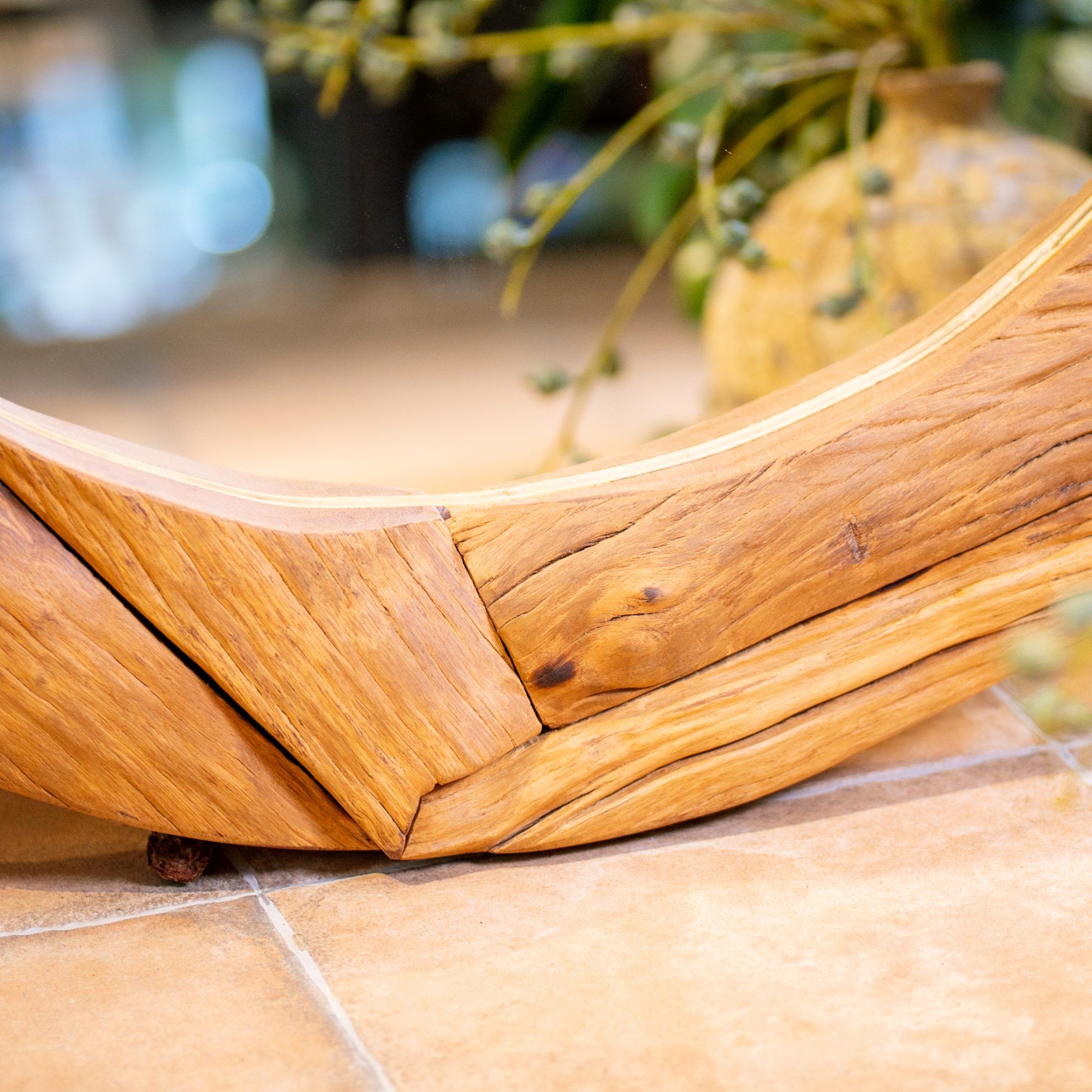  Gương tròn Gỗ Lũa Reborn Wood Driftwood Jungle 24AX3 D1M -  Walnut 