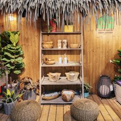  Kệ Để Cây Gỗ Tràm Lisa 