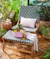  Set Ghế Thư Giãn Dây Thừng Maison - Xanh/cam/xám 