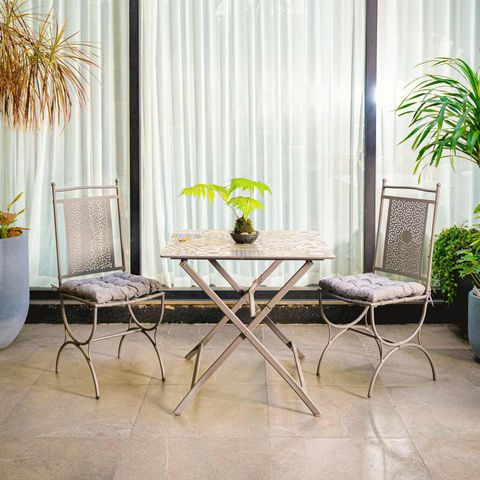 Bàn Ăn Vuông Gốm Marid