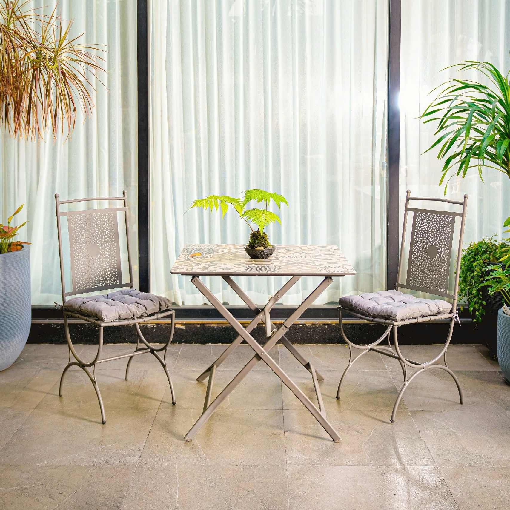  Bàn Ăn Vuông Gốm Marid 