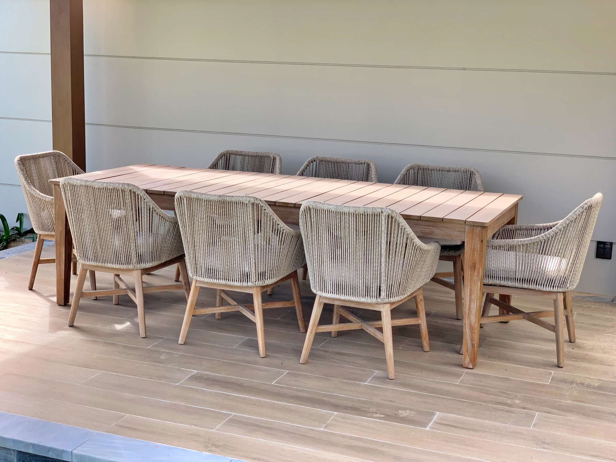  Bàn Ăn Chữ Nhật Gỗ Teak Nadi 