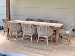  Bàn Ăn Chữ Nhật Gỗ Teak Nadi 