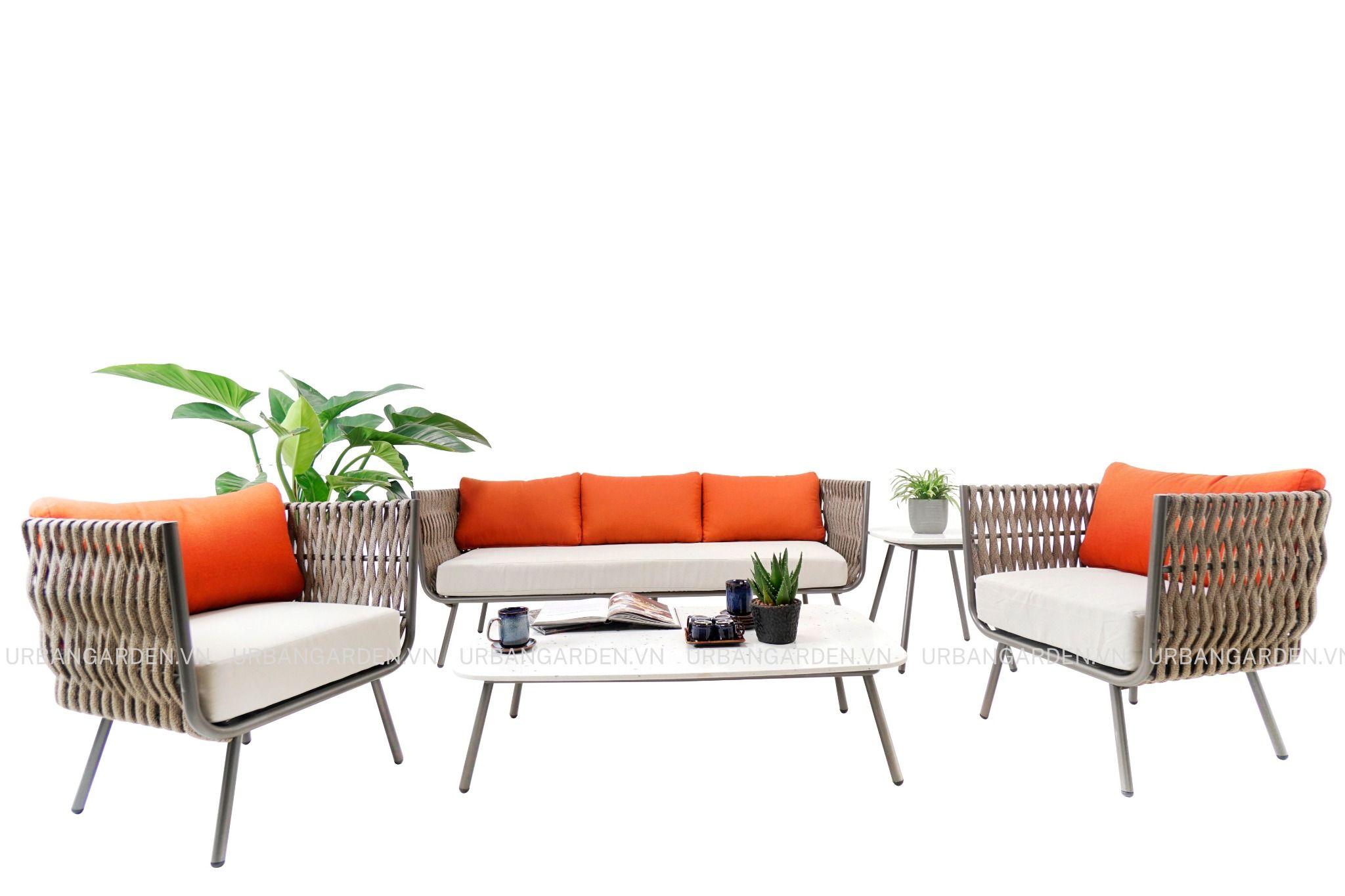  Bộ Sofa ngoài trời QUEENIE - Nâu 