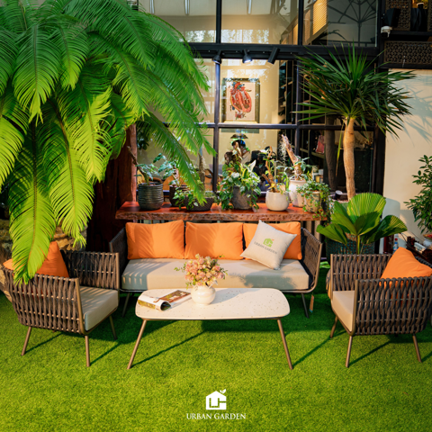 Bộ Sofa ngoài trời QUEENIE - Nâu