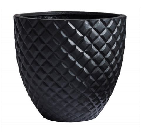 Chậu Cây Xi măng Polycement Pine - Đen