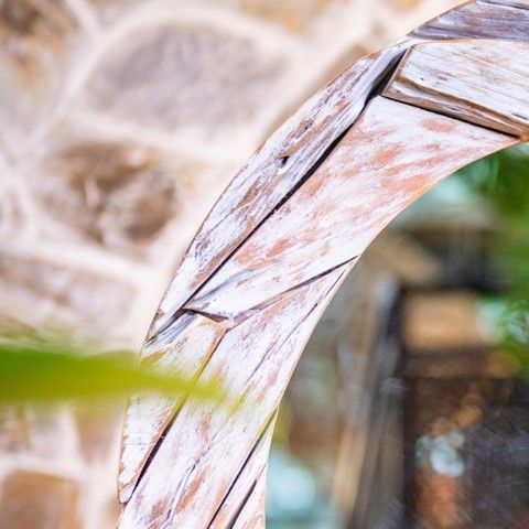  Gương tròn Gỗ Lũa Reborn Wood Driftwood Jungle 24AX3 D1M -  White Wash 