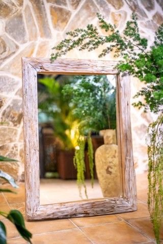  Gương chữ nhật Gỗ Lũa Reborn Wood Driftwood Gothic 1M1 - White Wash 