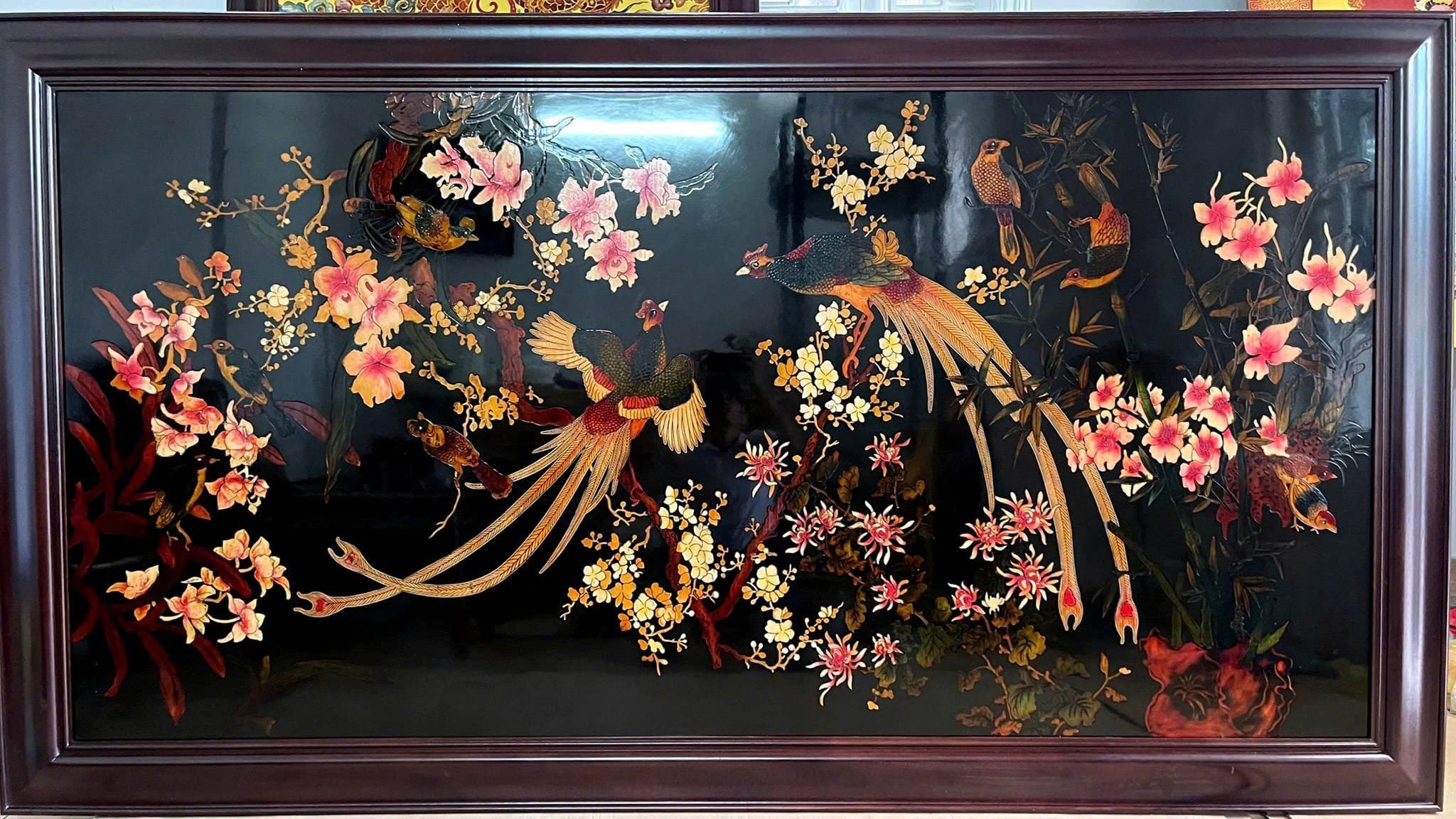  Tranh Sơn Mài Khắc Đông Dương - Đôi Công 