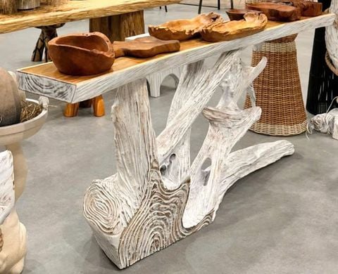  Bàn Console Gỗ Lũa Reborn Wood 17JX4 D234 