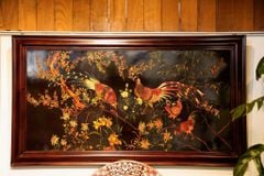  Tranh Sơn Mài Khắc Đông Dương - Trống Mái 