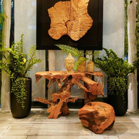 Đôn Gỗ Teak Unique Ball