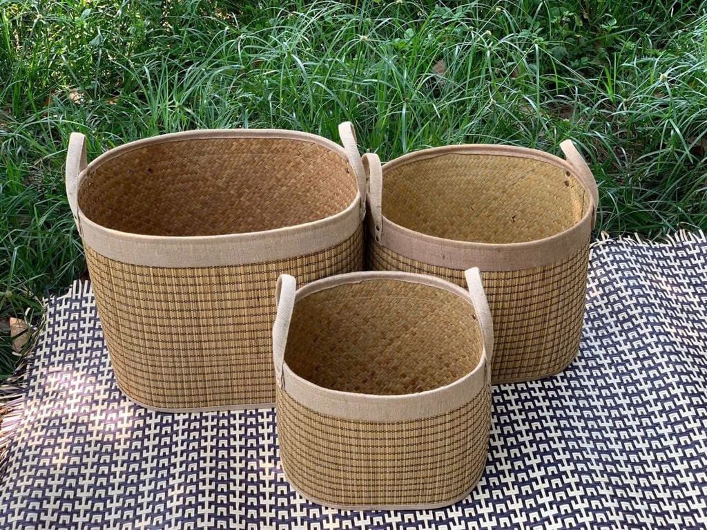  Giỏ Cói Bàng Pansy 