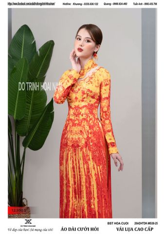 VẢI ÁO DÀI HOA CƯỚI - 20ADHTDK - MS38