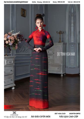 VẢI ÁO DÀI HOA CƯỚI - 20ADHTDK - SMPD(5)