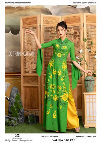 VẢI ÁO DÀI 12 MÙA HOA - 12MH012000