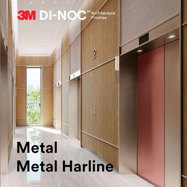 Phim 3M DINOC: Metal, Metallic Hairline
