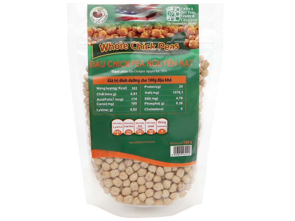  Đậu gà nguyên hạt TMT Foods 500g 