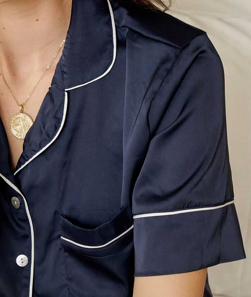  Pyjama Lụa Xanh Đen 