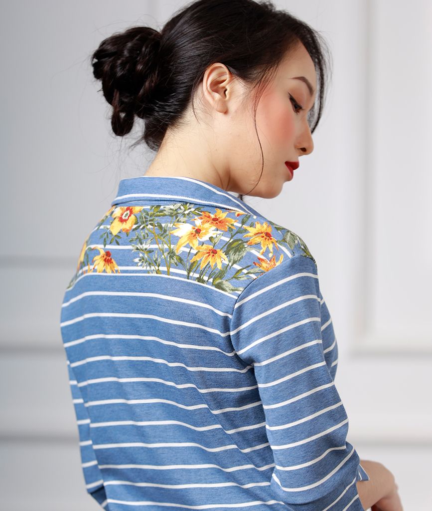  Đầm Thun Midi Cổ Trụ Adie 