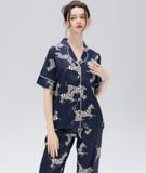  [LUXURY] Pijama Lụa In Ngựa Xanh 