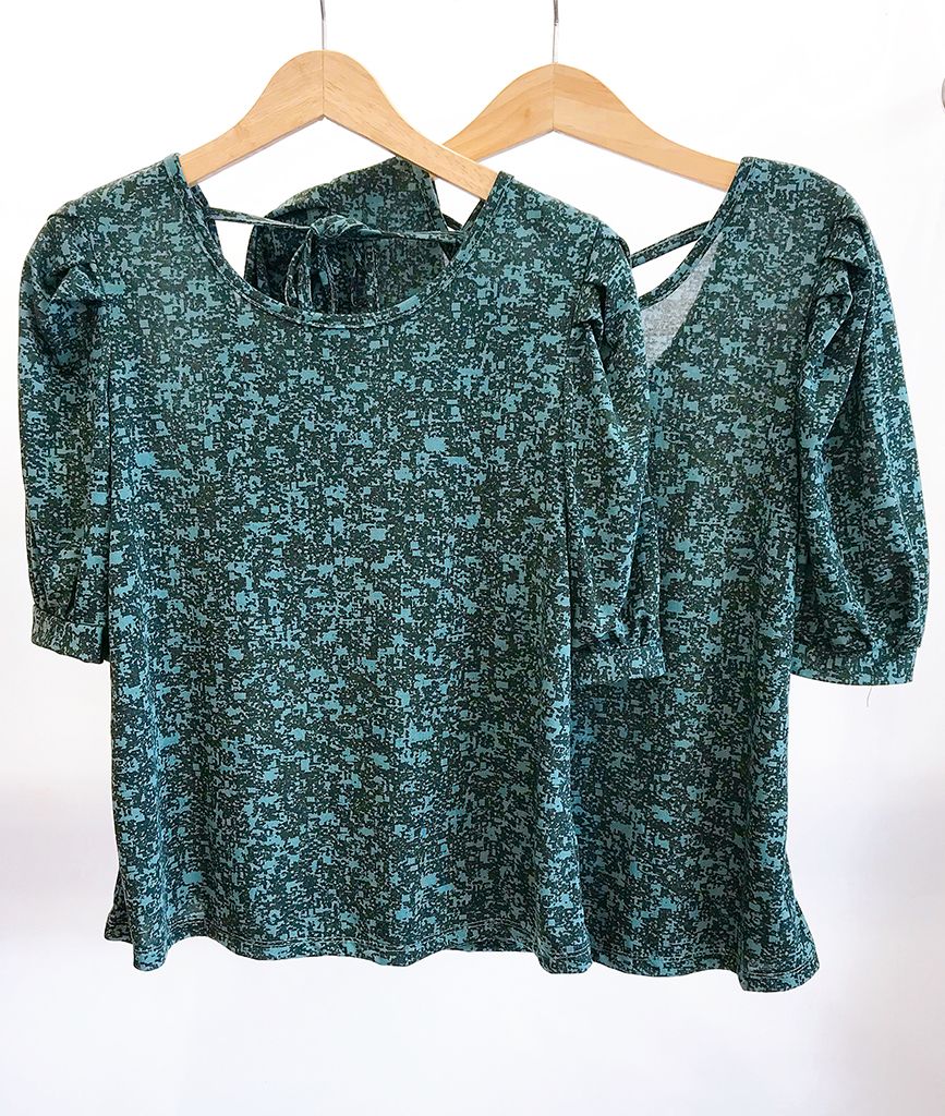  Áo kiểu nữ Soha top Blue cổ tròn 