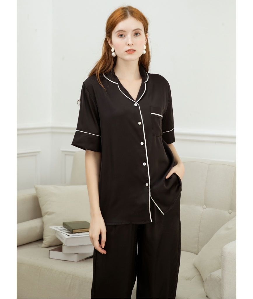  Pijama Lụa Đen 