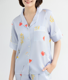  [LUXURY] Pijama Lụa Cao Cấp In Hoa Cỏ 