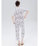  [LUXURY] Pijama Lụa In Bướm Trăng 