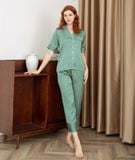  Pijama Lụa Xanh Matcha 