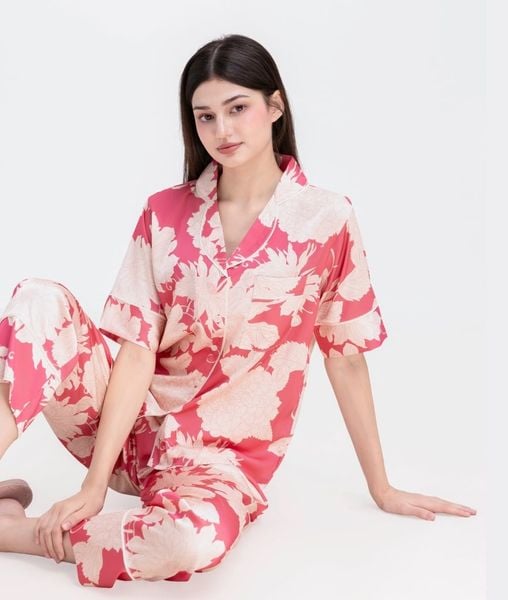 [LUXURY] Pijama Lụa Cao Cấp Hoa Mẫu Đơn