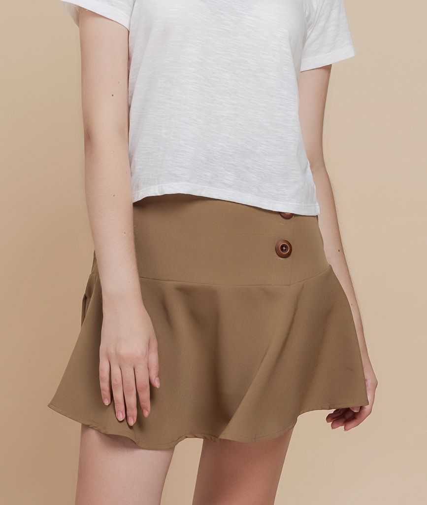  Chân váy nữ kiểu Botton Skirt xòe đuôi cá 