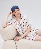  [LUXURY] Pijama Lụa Ngắn In Trái Tim Nhỏ 