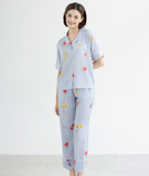  [LUXURY] Pijama Lụa Cao Cấp In Hoa Cỏ 
