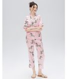  [LUXURY] Pijama Lụa In Ngựa Hồng 