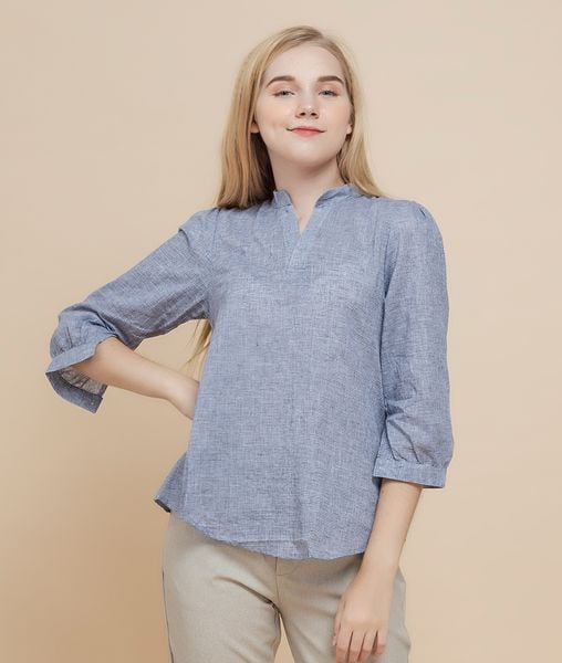 Áo sơ mi nữ KiKi Top cổ V