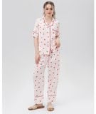  [LUXURY] Pijama Lụa In Trái Tim Nhỏ 