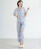  [LUXURY] Pijama Lụa Cao Cấp In Hoa Cỏ 