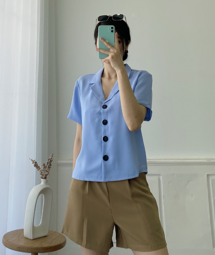 Áo Sơ Mi Nữ Tay Ngắn Form Rộng Sơ Mi Cổ Vest Tay Lỡ Dáng Công Sở Chất Vải Lụa Mịn Chống Nhăn giá rẻ nhất tháng 52023 #34 Áo Sơ Mi Nữ Tay Ngắn Form Rộng Sơ Mi Cổ Vest Tay Lỡ Dáng Công Sở Chất Vải Lụa Mịn Chống Nhăn giá rẻ nhất tháng 52023