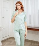  Pijama Lụa Xanh Mint 