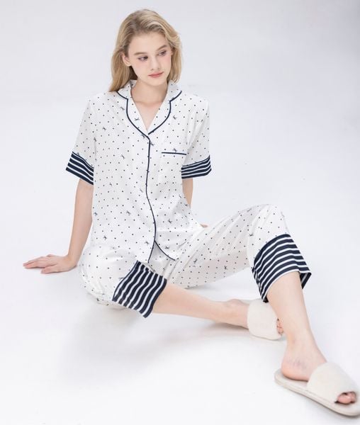 [LUXURY] Pijama Lụa In Bi Nơ