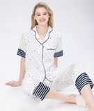  [LUXURY] Pijama Lụa In Bi Nơ 