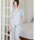  [LUXURY] Pijama Lụa In Caro 