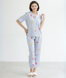  [LUXURY] Pijama Lụa Cao Cấp In Hoa Cỏ 