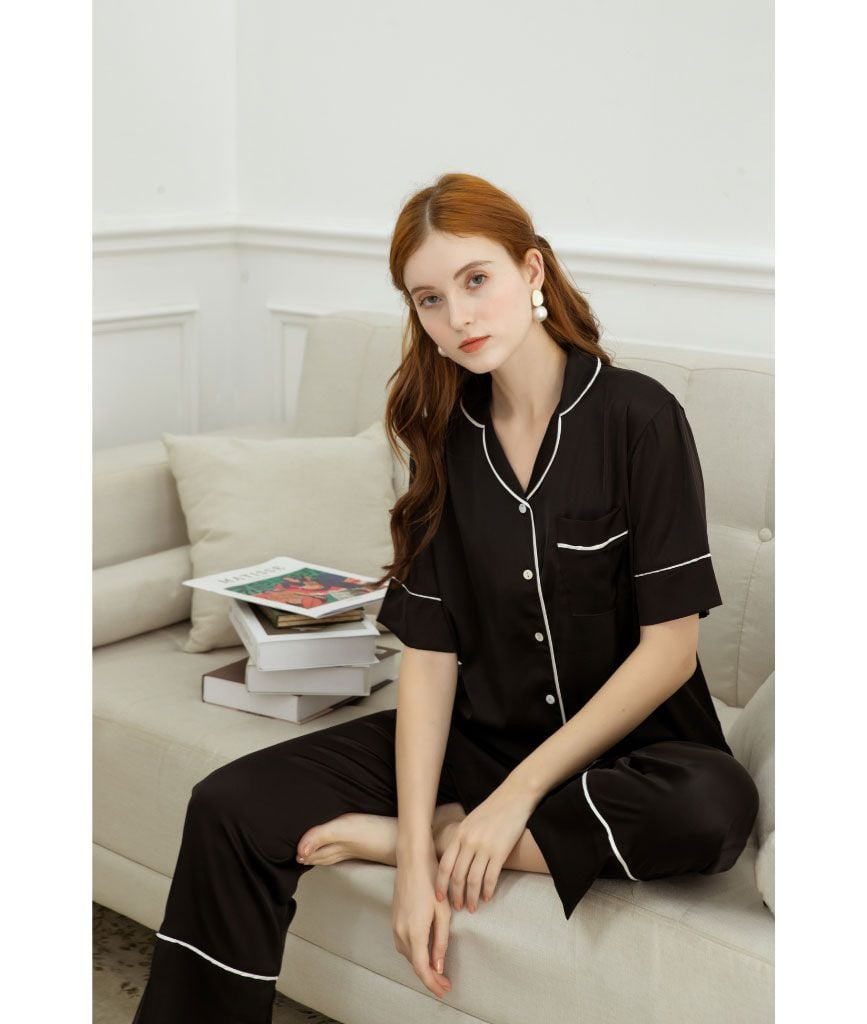 Pijama Lụa Đen 